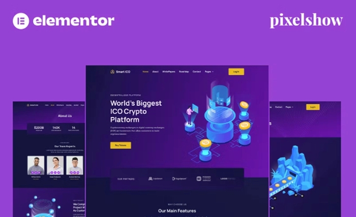 Smart ICO - Crypto Currency Elementor Pro Full Site Kit 1.0.0