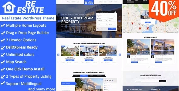 ReEstate – Real Estate with MLS IDX Listing Realtor Theme 2.6.1