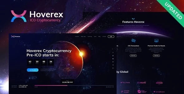 Hoverex - Cryptocurrency & ICO WordPress Theme + Spanish 1.3.3