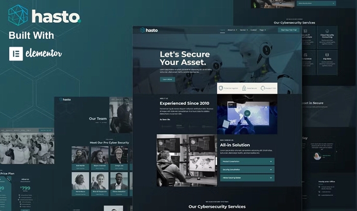 Hasto – Cyber Tech Security Service Elementor Template Kit 1.0.0