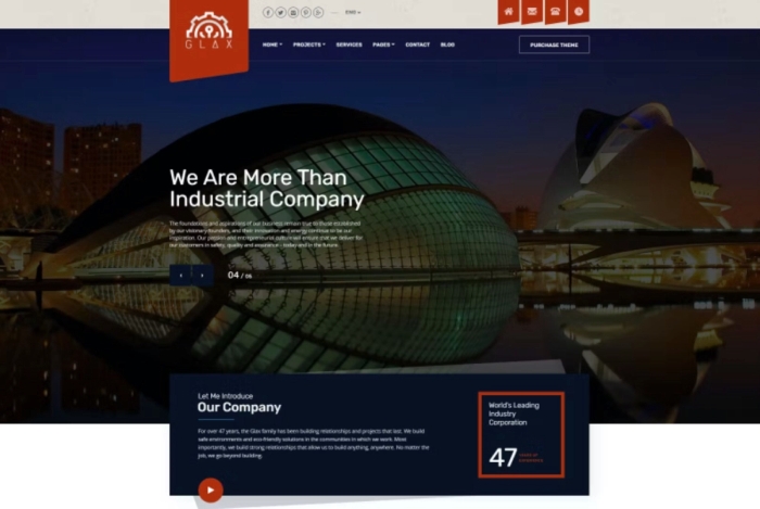 Glax – Industry WordPress Theme 1.4