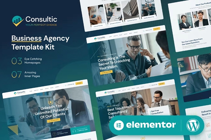 Consultic – Business Agency Elementor Template Kit 1.0.0