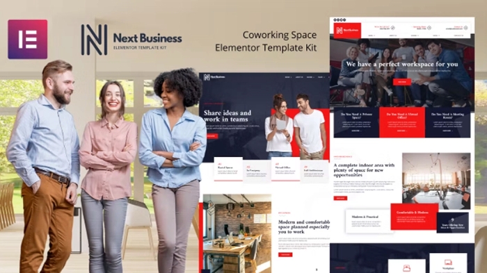Next Business – Coworking Space Elementor Template Kit 1.0.0