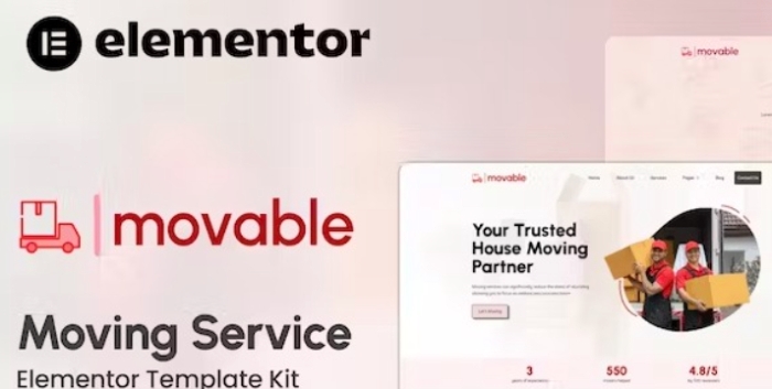Movable - Moving Service Elementor Template Kit 1.0.0