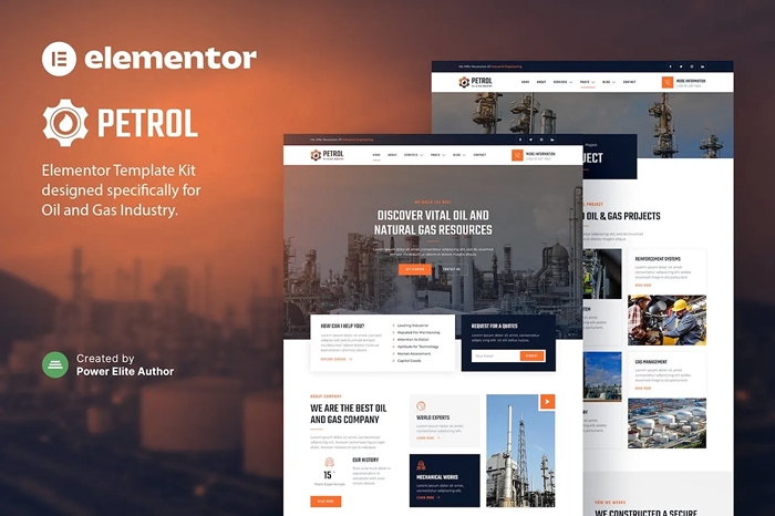 Petrol – Oil & Gas Industry Elementor Template Kit 1.0.0