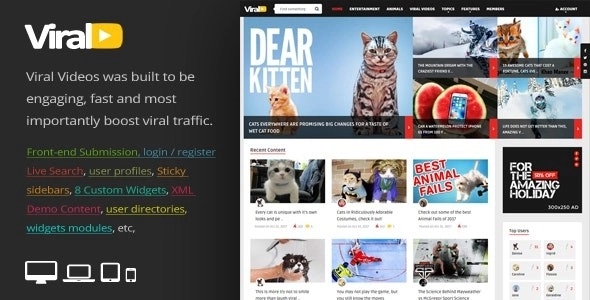 ViralVideo – Responsive Magazine WP Theme 2.5