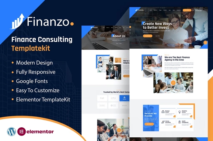 Finanzo – Finance Consulting Elementor Template Kit 1.0.0