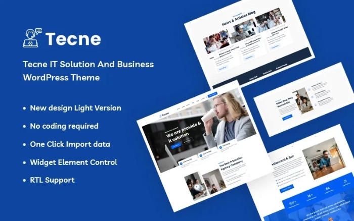 Tecne – IT Solution And Business WordPress Theme 1.0.0