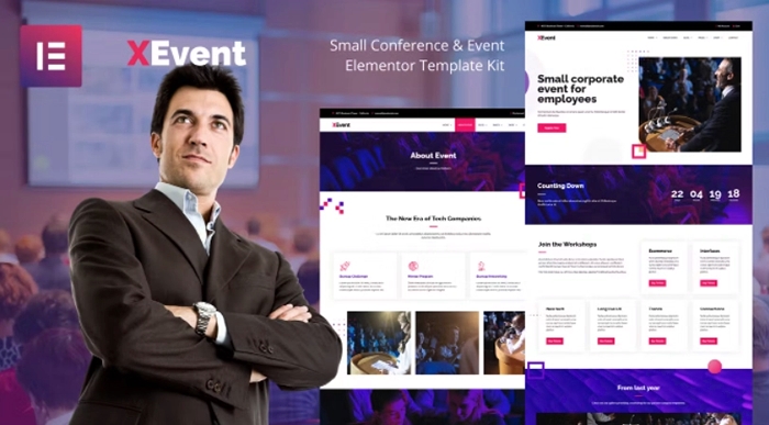 XEvent – Small Conference & Event Elementor Template Kit 1.0.0