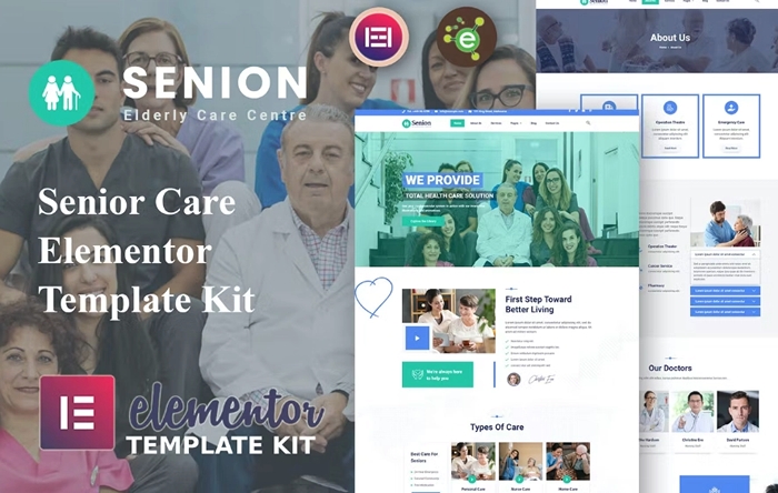 Senion – Senior Care Elementor Template Kit 1.0.0