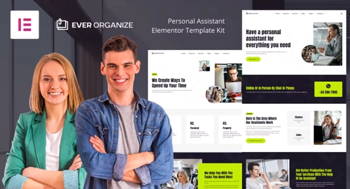 Ever Organize – Personal Assistant Elementor Template Kit 1.0.0
