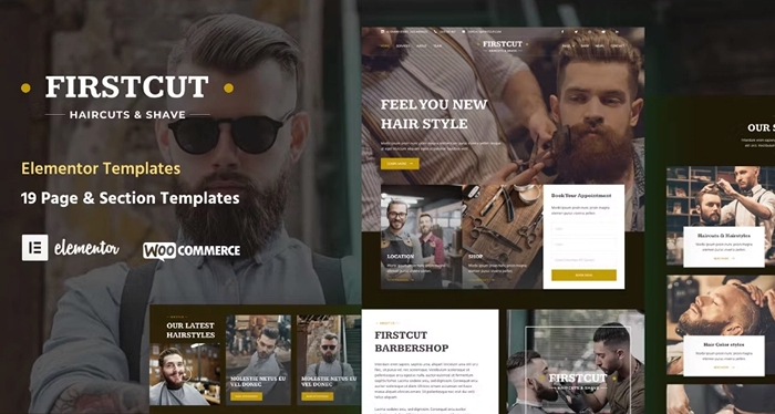 FirstCut – Barbershop & Men’s Grooming Elementor Template Kit 1.0.0