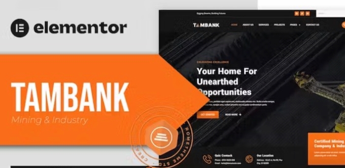 Tambank – Mining & Industry Elementor Pro Template Kit 1.0.0
