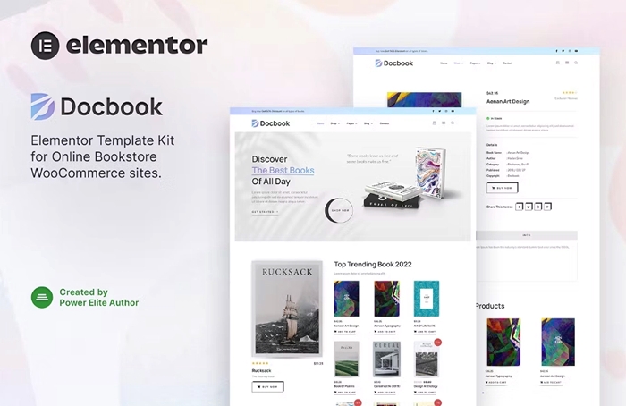Docbook – Online Bookstore WooCommerce Elementor Template Kit 1.0.0