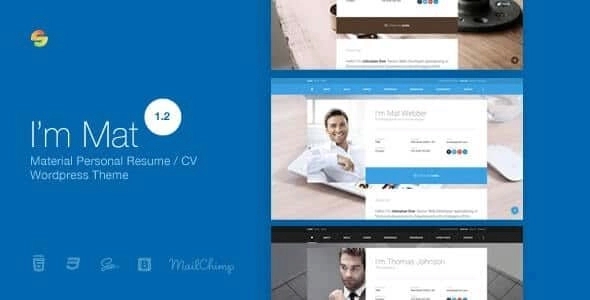 I am Mat – Material Personal Resume / CV vCard 1.0