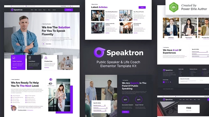 Speaktron – Public Speaker & Life Coach Elementor Template Kit 1.0.0