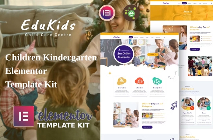 EduKids – Children Kindergarten Elementor Template Kit 1.0.0