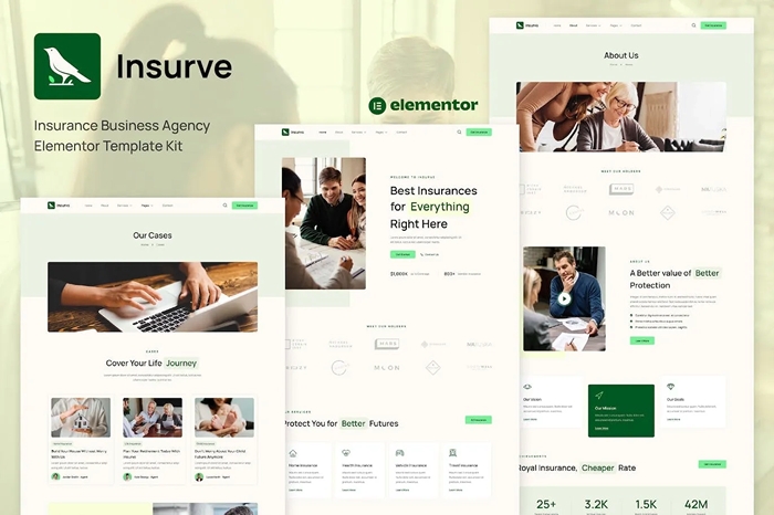 Insurve – Insurance Business Agency Elementor Template Kit 1.0.0