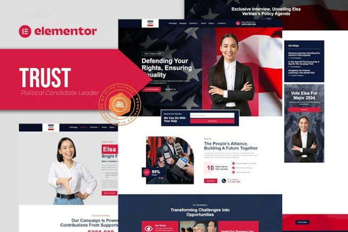 Trust - Political Candidate Leader Elementor Template Kit 1.0.0