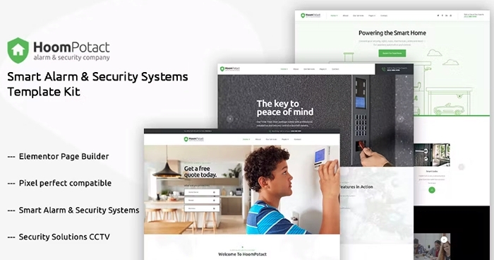 HoomPotact – Smart Alarm & Security Systems Template Kit 1.0.0