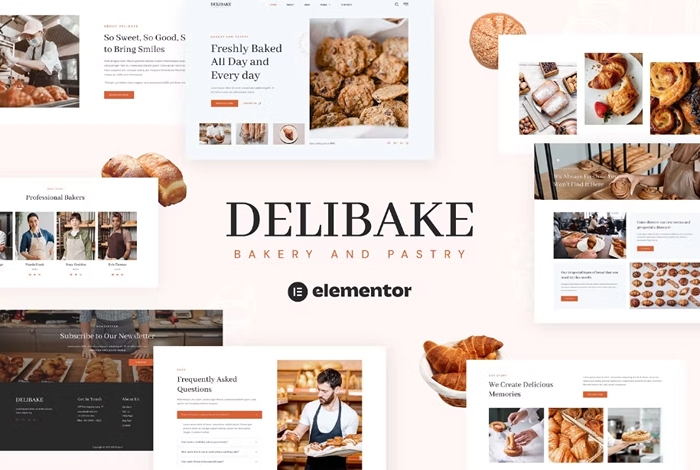 Delibake - Bakery and Pastry Elementor Template Kit 1.0.0
