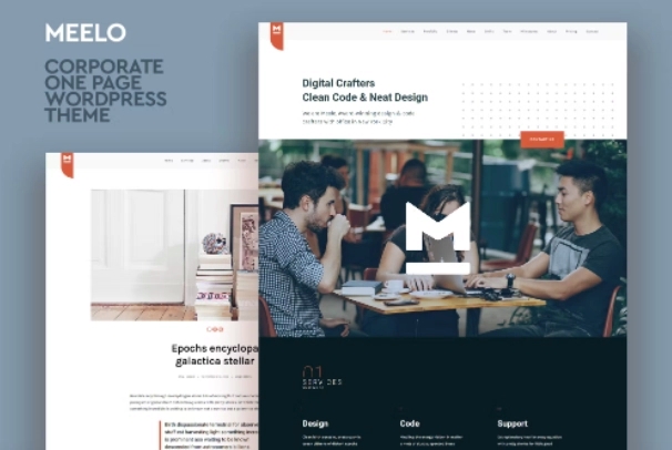 Meelo – Corporate One Page WordPress Theme 1.4