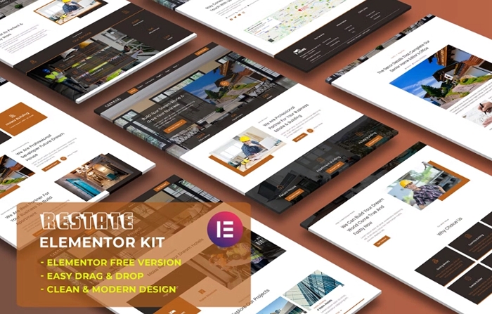 Restate – Construction Builder Elementor Template Kit 1.0.0
