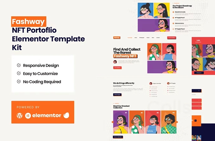 Fashway – NFT Portfolio Elementor Template Kit 1.0.0