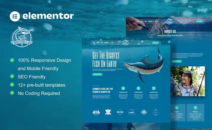 Joran – Fishing Club Elementor Template Kit 1.0.0