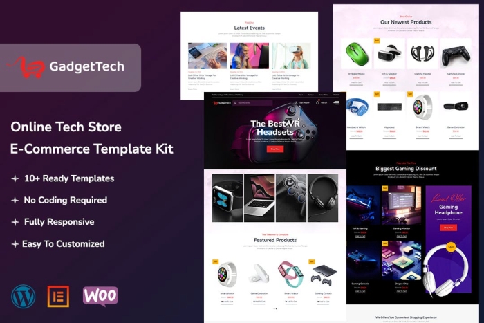 GadgetTech – Electronic Gadget WooCommerce Elementor Pro Template Kit 1.0.0