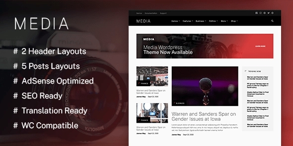 Media - A WordPress Theme for Media-Centric Websites 1.0.2