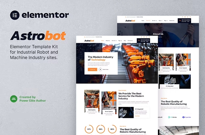 Astrobot – Industrial Robot & Machine Industry Elementor Template Kit 1.0.0
