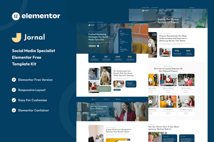 Jornal – Social Media Specialist Elementor Template Kit 1.0.0