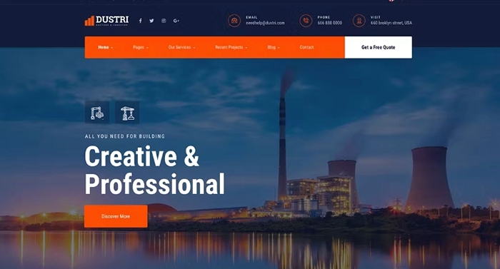 Dustri – Factory & Industrial Elementor Template Kit 1.0.0