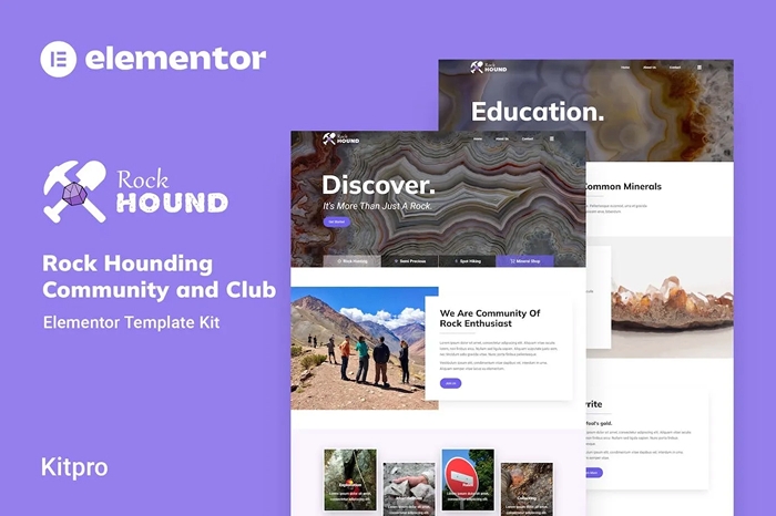 Rockhound – Rock Hounding Community Club Elementor Template Kit 1.0.0