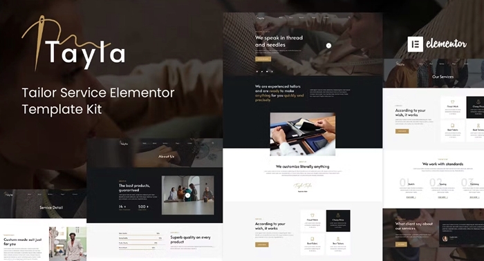 Tayla – Tailor Service Elementor Template Kit 1.0.0
