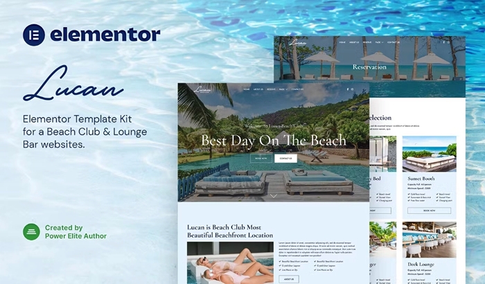 Lucan – Beach Club & Lounge Bar Elementor Template Kit 1.0.0