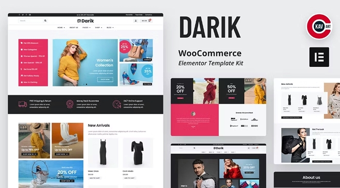 Darik – Fashion WooCommerce Elementor Template Kit 1.0.0