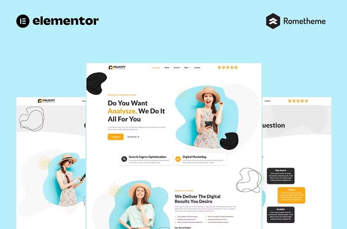 Felicity – SEO & Digital Marketing Elementor Pro Full Site Template Kit 1.0.0