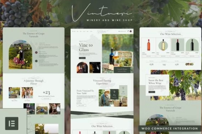 Vintneri – Wine Shop & Winery Elementor Pro Template Kit