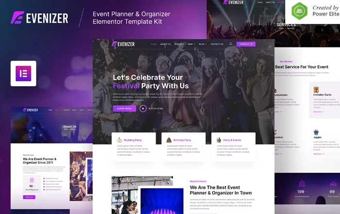 Evenizer – Event Planner & Organizer Elementor Template Kit 1.0.0
