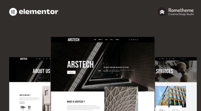 Arstech – Architecture Elementor Pro Full Site Template Kit 1.0.0