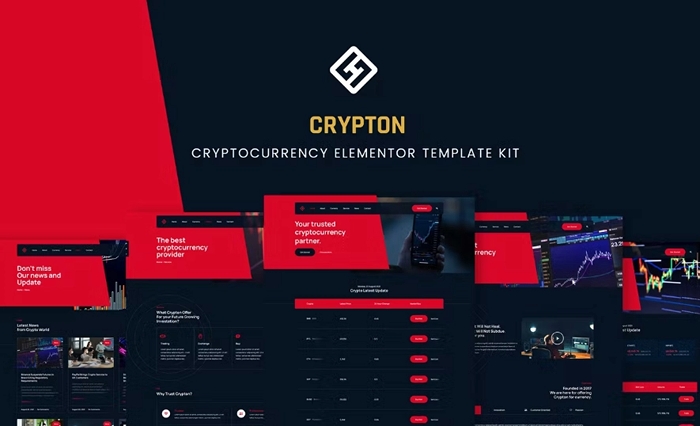 Crypton – Cryptocurrency Elementor Template Kit 1.0.0