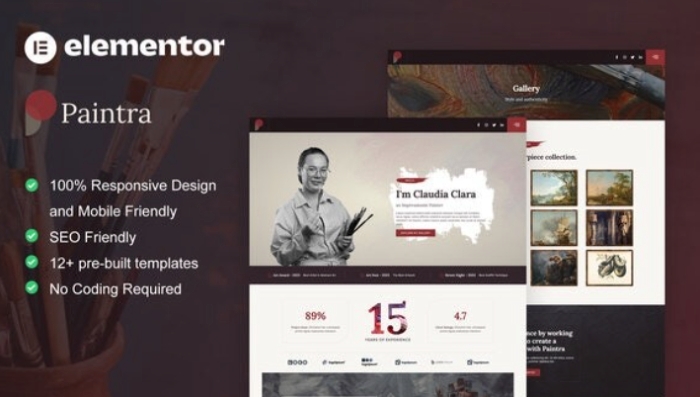 Paintra - Creative Artist & Painter Elementor Pro Template Kit 1.0.0