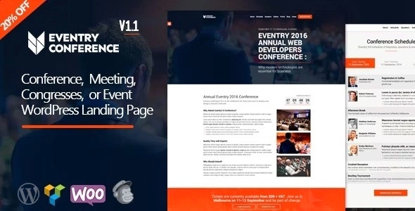 Eventry – Conference Meetup Landing Page 1.2.7