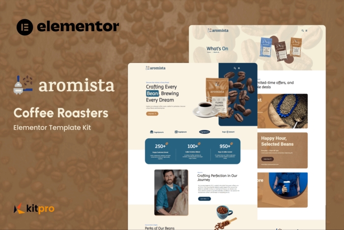Aromista – Coffee Roasters Elementor Template Kit 1.0.0