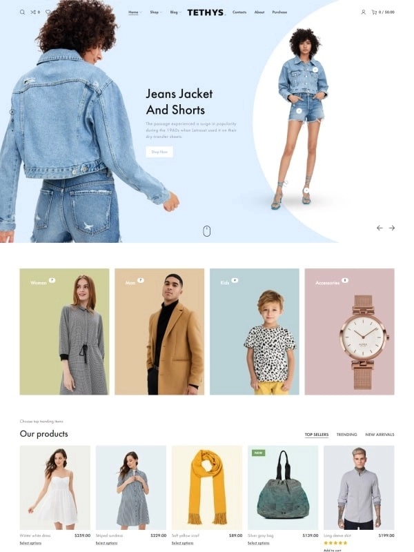 Tethys β eCommerce fashion and minimalism template 1.3.1