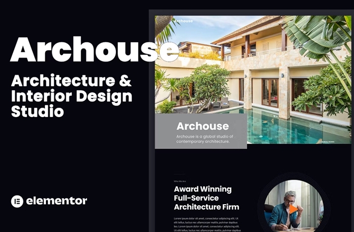 Archouse – Architecture & Interior Design Studio Elementor Template Kit 1.0.0