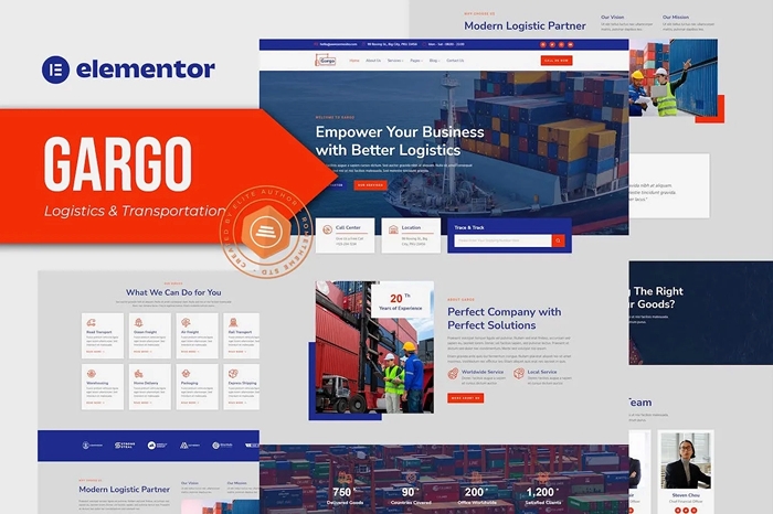 Gargo - Logistics & Transportation Elementor Template Kit 1.0.0