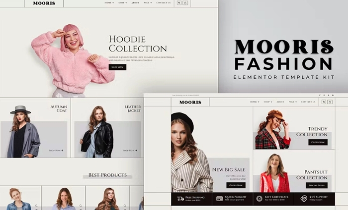 Mooris – WooCommerce Fashion Elementor Template Kit 1.0.0